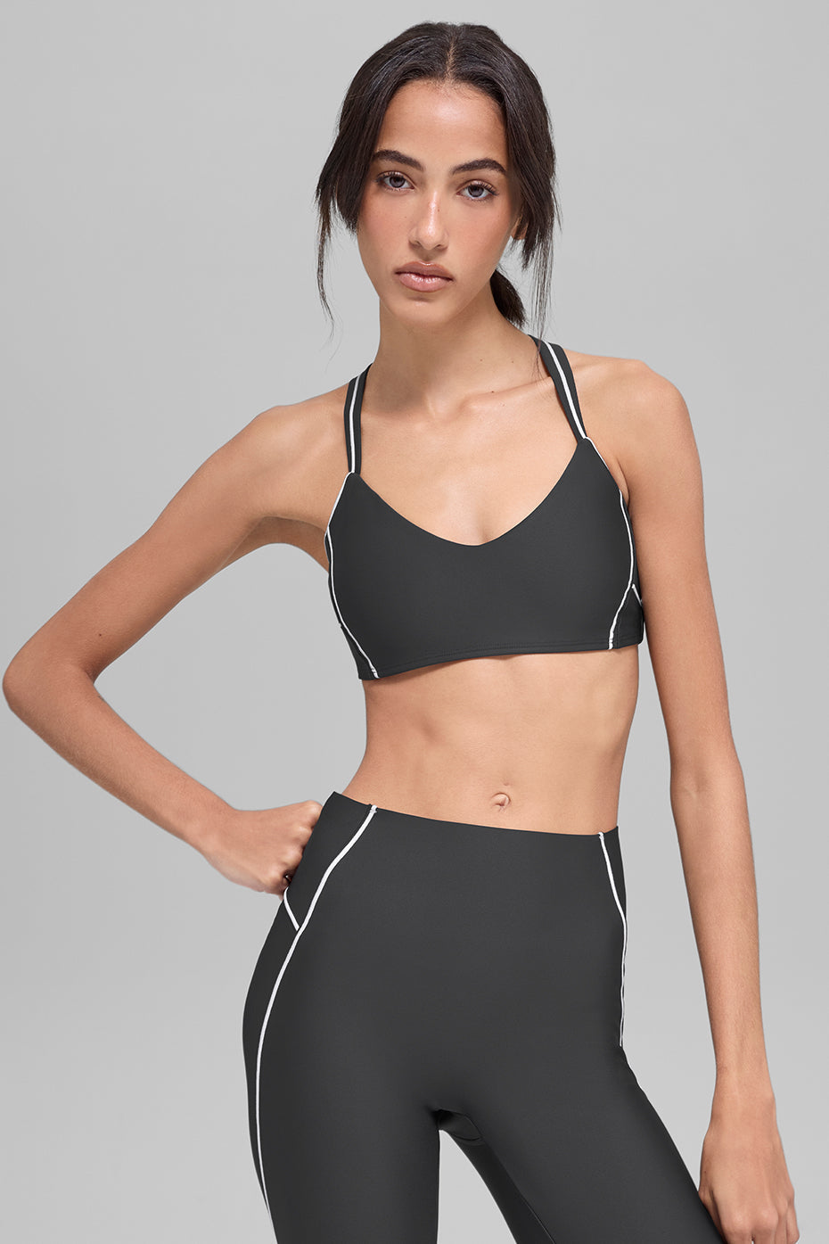 Airlift Haven Bra - Anthracite/White
