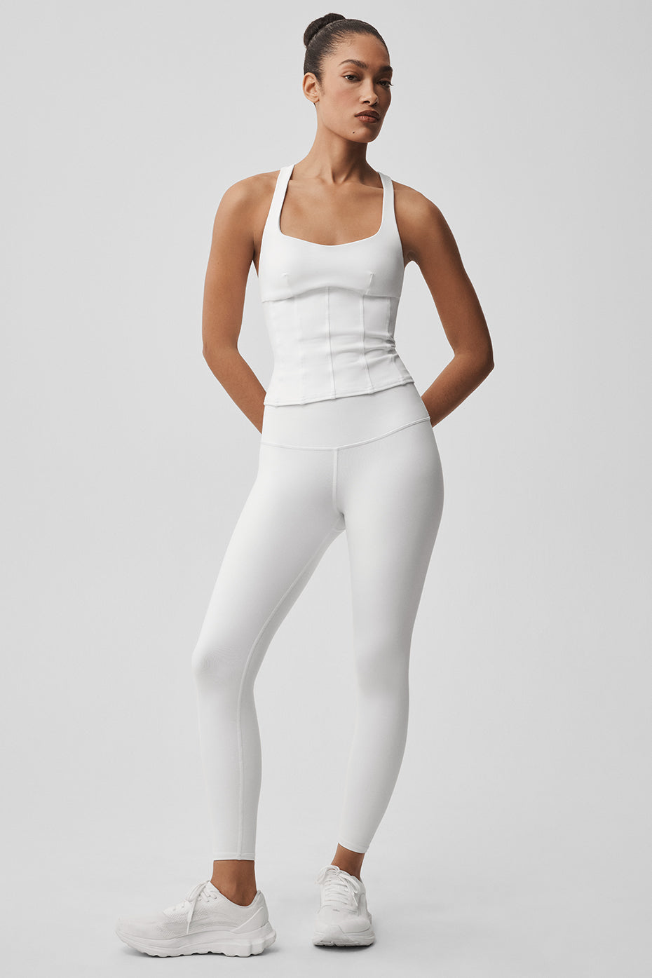 Airbrush Sparks Fly Corset Tank - White